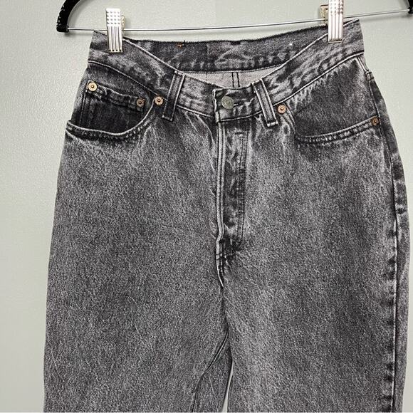 Vintage Levi’s High Rise Straight Leg Made In USA Faded Black Women’s 27 - Picture 2 of 12